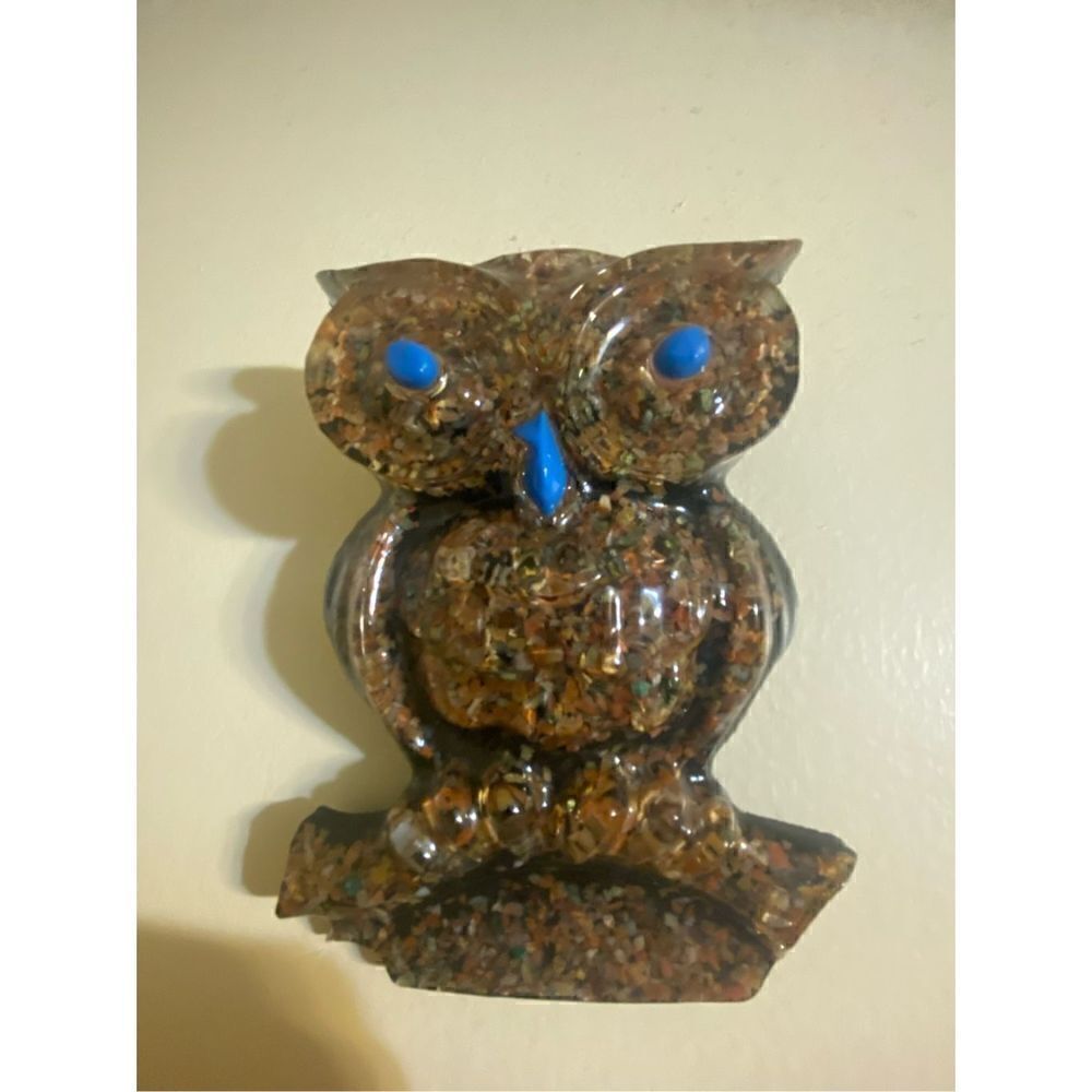 Vintage petrified wooden owl